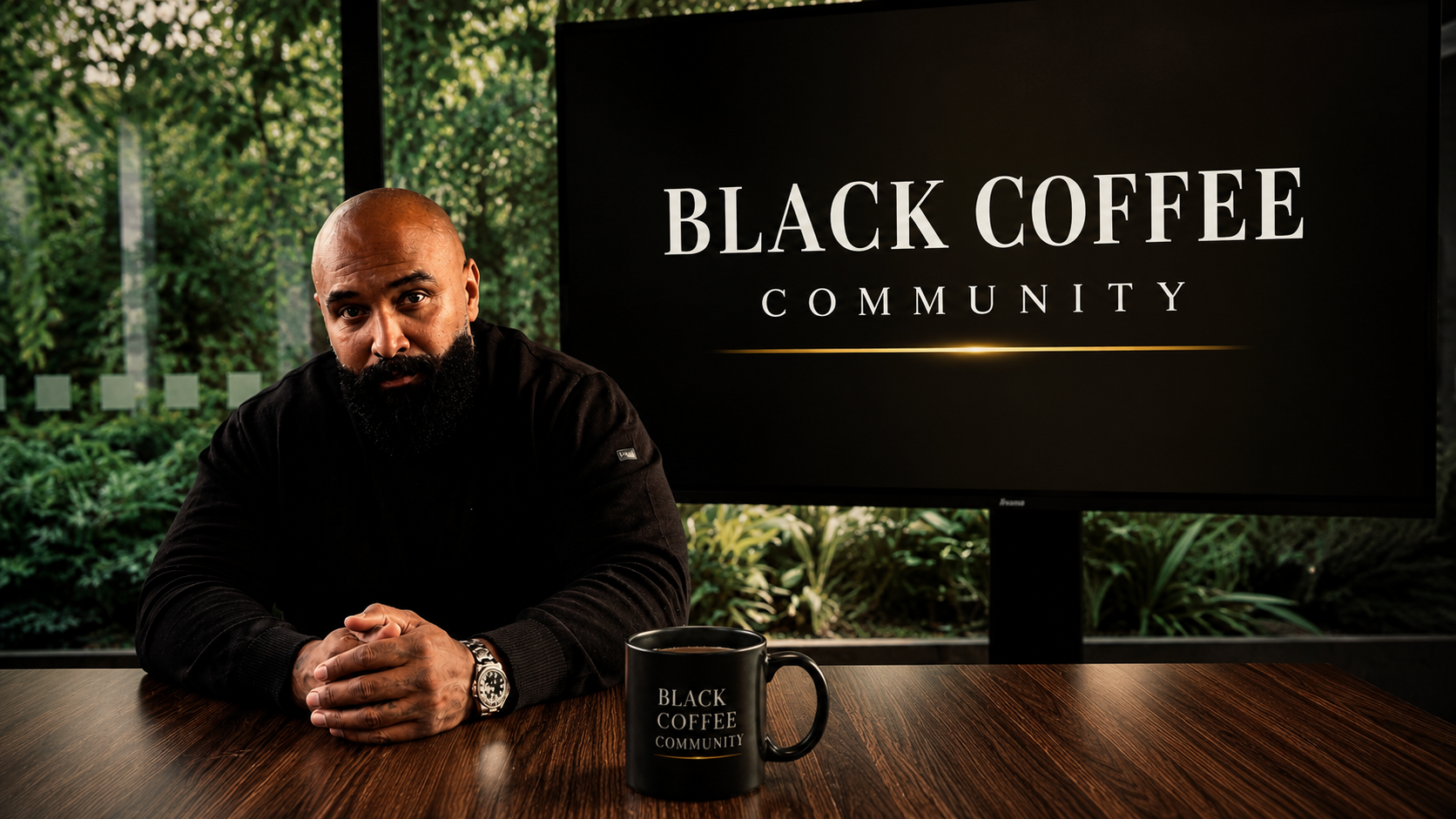 Lorence Eni im Studio der Black Coffee Community